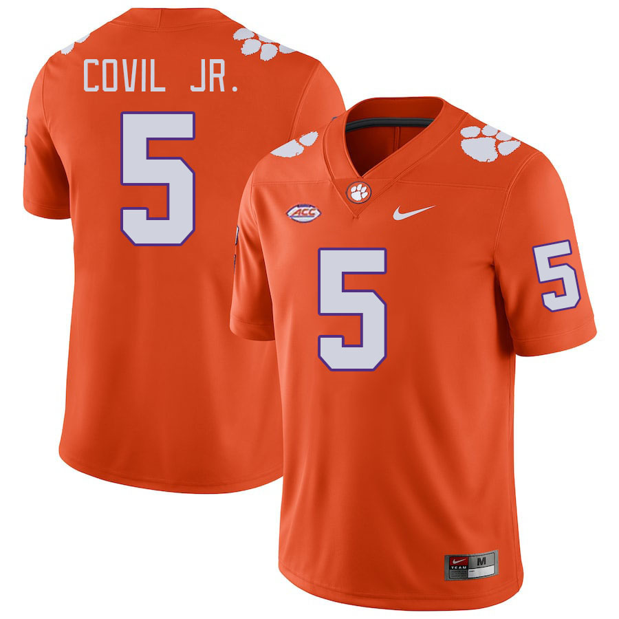Clemson Tigers #5 Sherrod Covil Jr. College Football Jerseys Stitched Sale-Orange